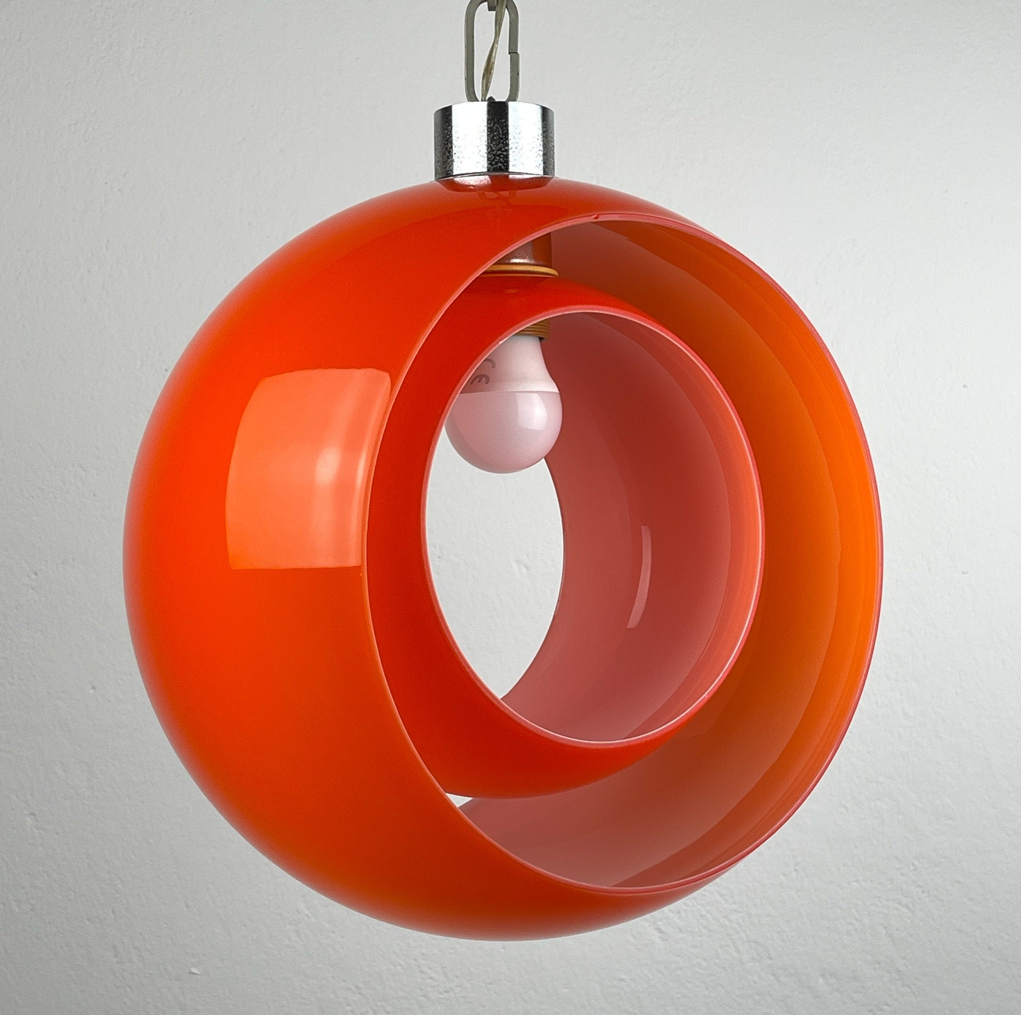 Carlo Nason murano pendant lamp Eclisse for AV Mazzega, Italy 1960s, Vintage home decor