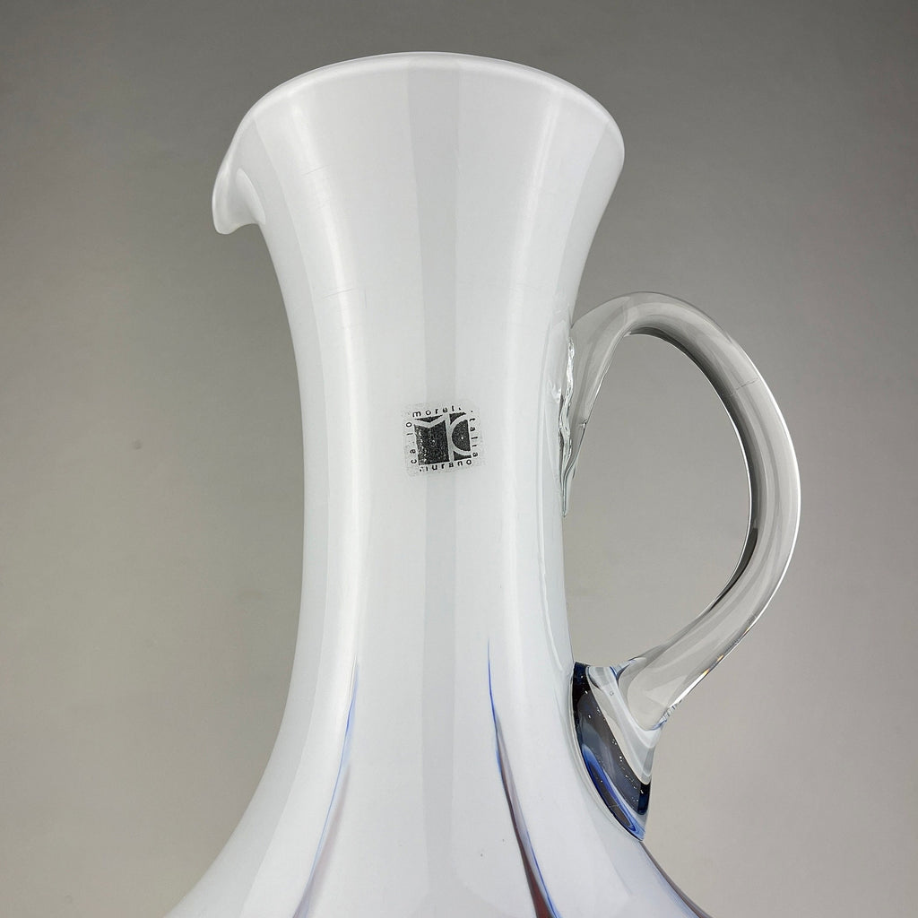 Murano glass hand-cut pitcher by Carlo Moretti Italy 1970s original murano jug