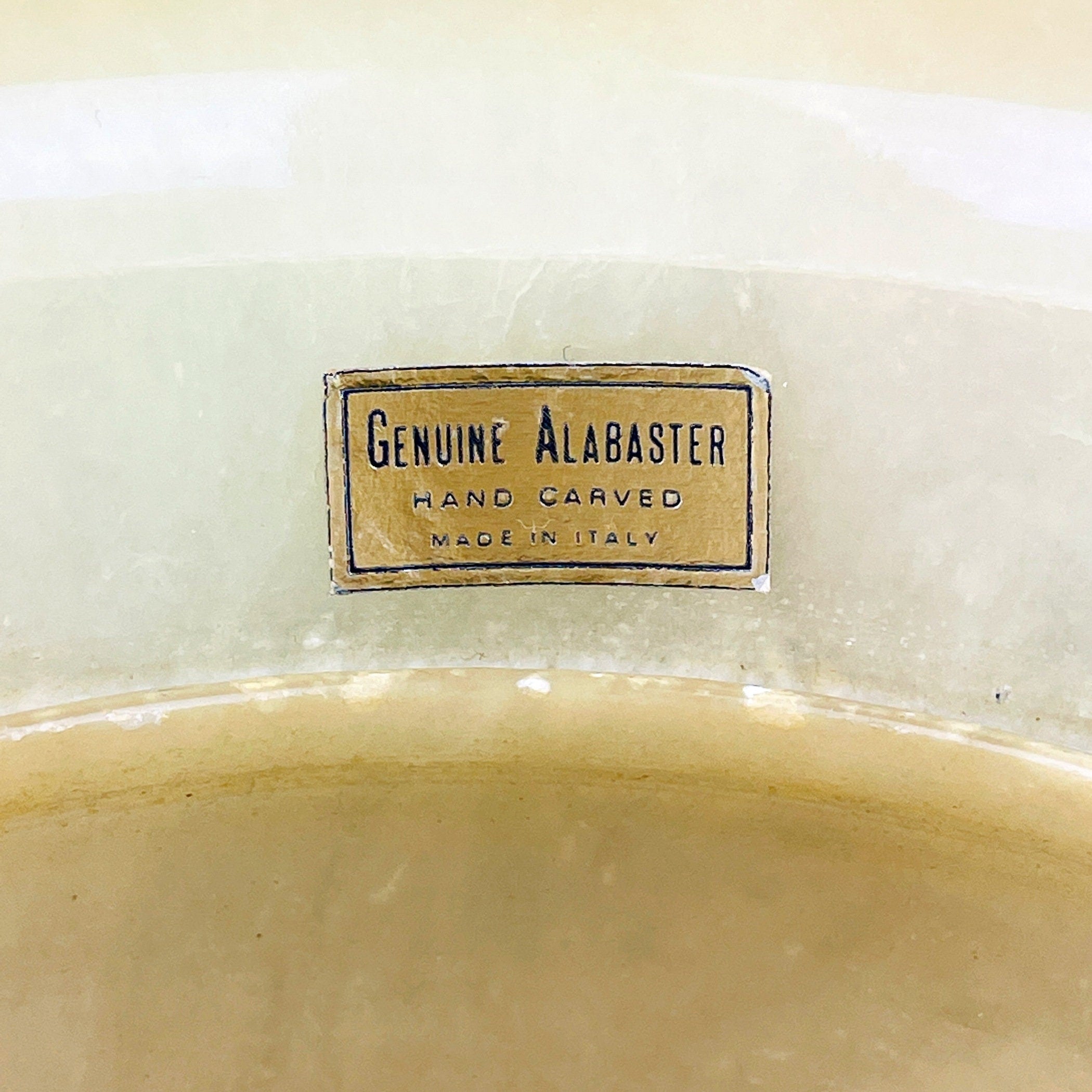 Vintage Alabaster Lady Hat Table Lamp - 1970s Italian Lighting