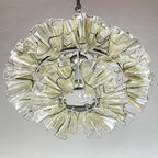 Murano glass chandelier by Mazzega, Italy 1970s, Mid-century modern lamp