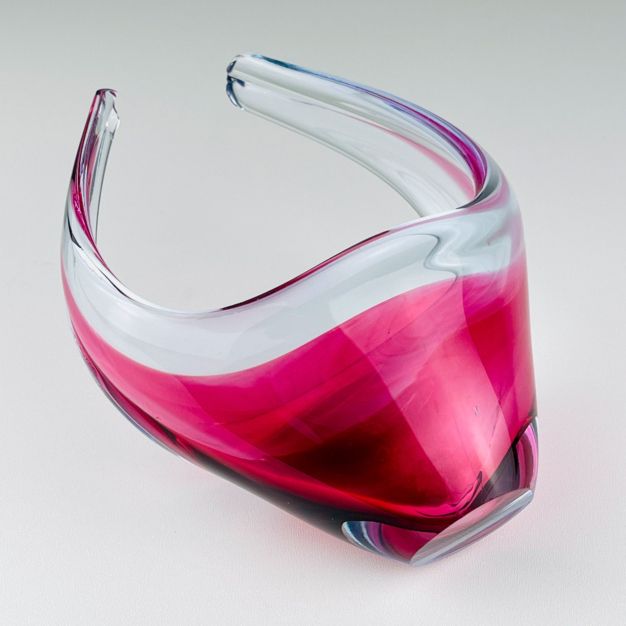 Vintage small murano vase Italy 1970s, Mid-century modern design