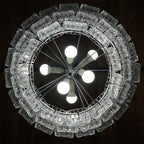Vintage large crystal chandelier Italy 1960s