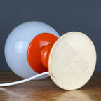 Vintage Opaline Glass Table Lamp: Italian Mid-Century Modern Lighting