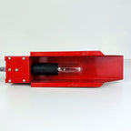 Vintage Red Metal Desk Lamp: Mid-Century Modern Office Lighting