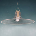 Vintage swirl Murano pendant lamp Italy 1970s Italian modern murano chandelier