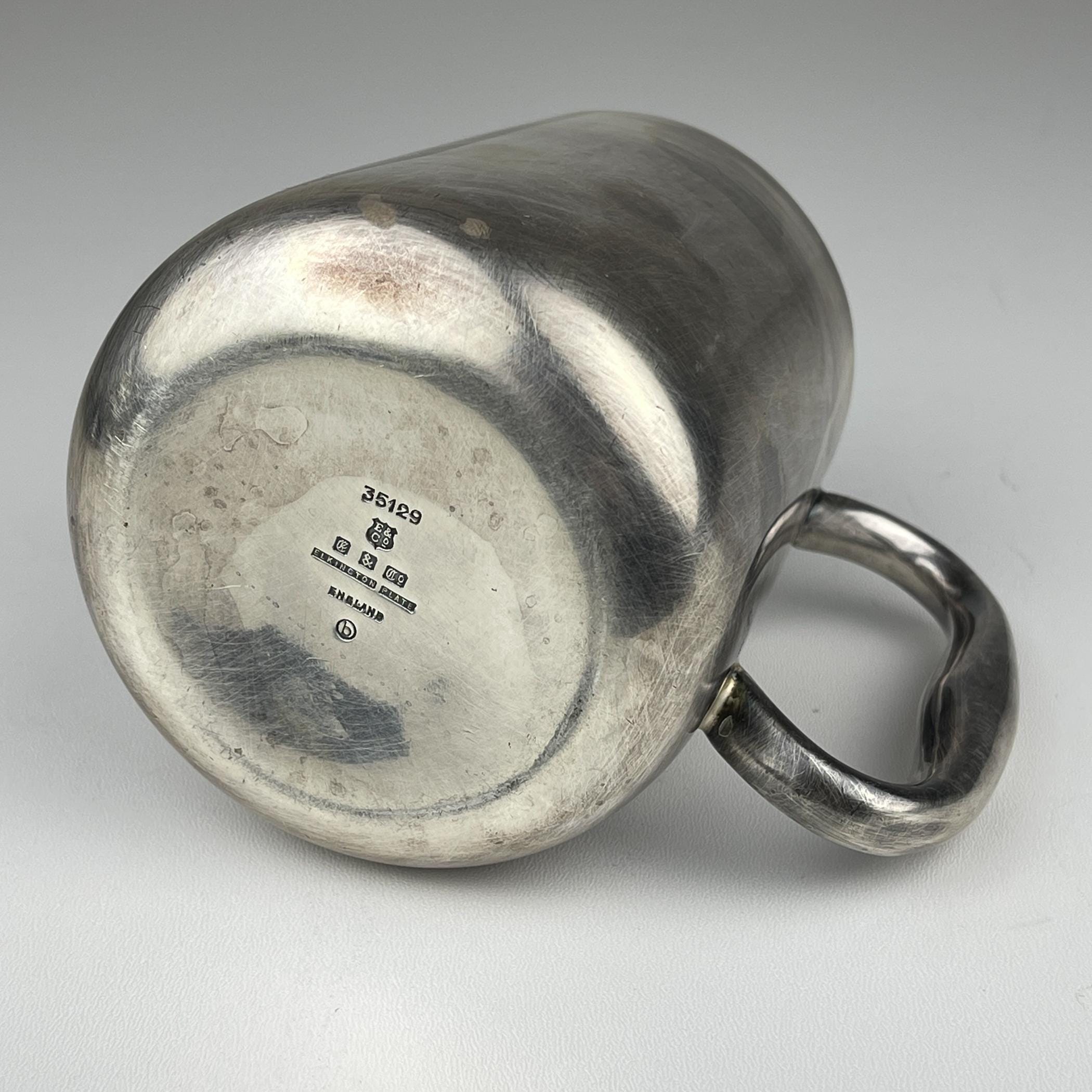 Vintage Elkington & Co Silver Plated Tankard: 1962 Trust Houses Mug