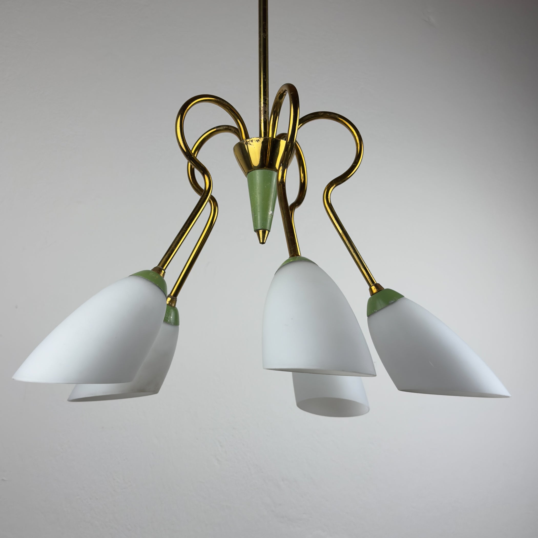 Vintage Stilnovo chandelier, Italy 1940-50s