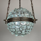 Antique chandelier on chains in Art Nouveau style, Austria, early 20th century
