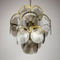 Smoked Murano chandelier by Gino Vistosi, Italy 1970s