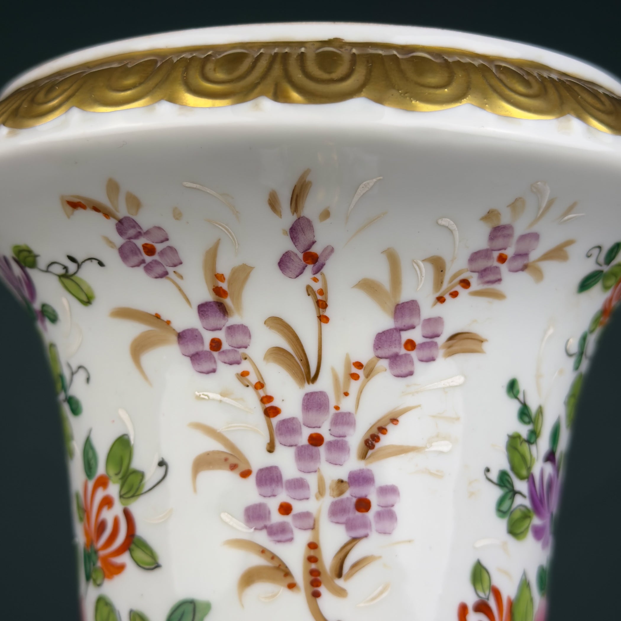 Vintage porcelain vase in the style of "Old Paris", China, Mid-20th Century