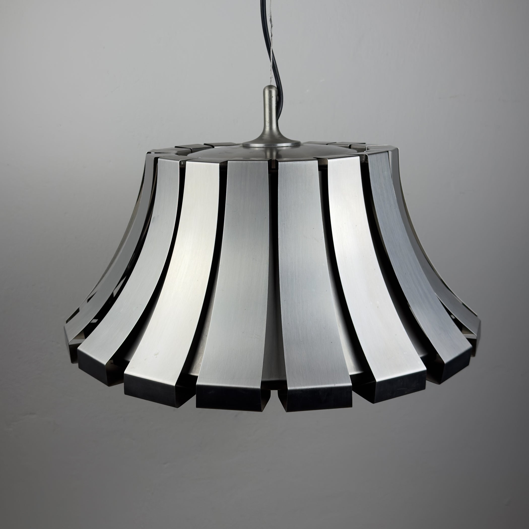 Vintage metal pendant lamp by Elio Martinelli for Martinelli Luce, Italy 1960s
