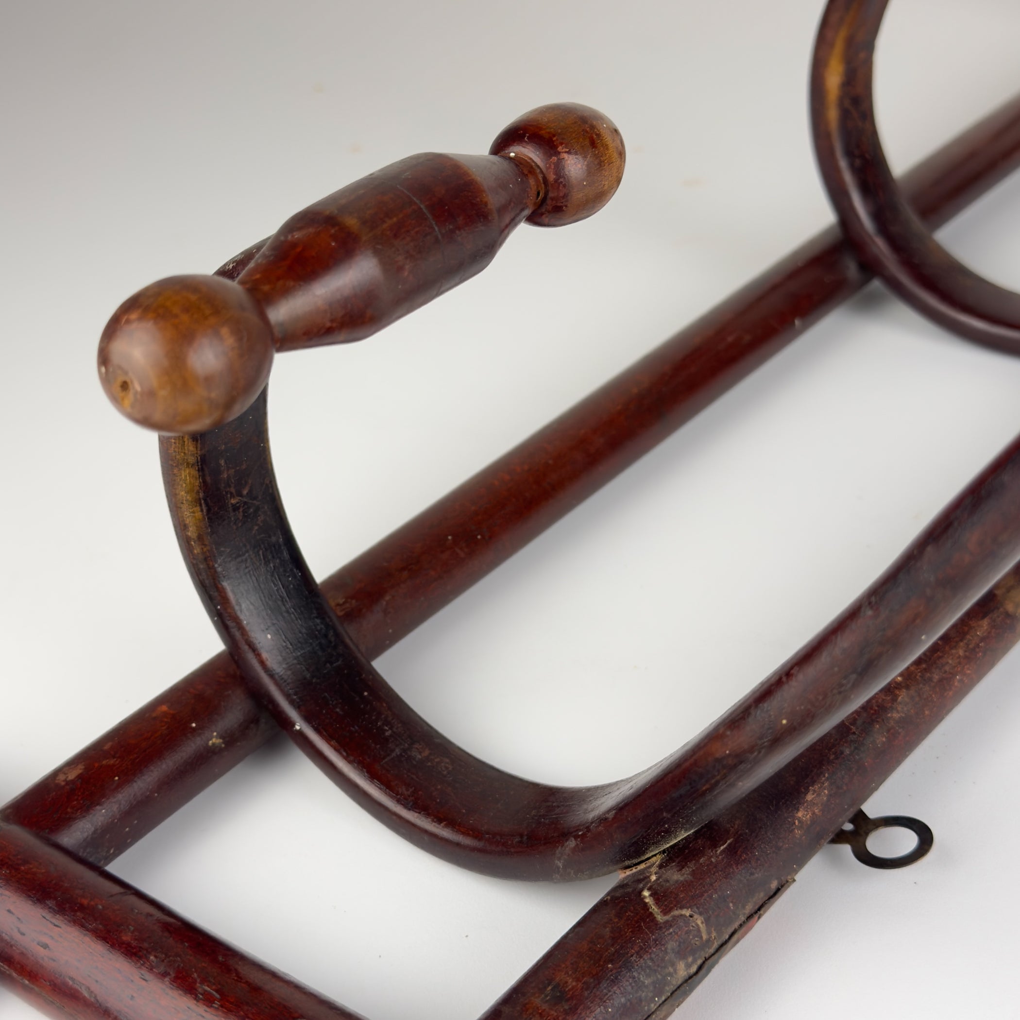 Antique Wooden Coat Rack, Italy 1930s