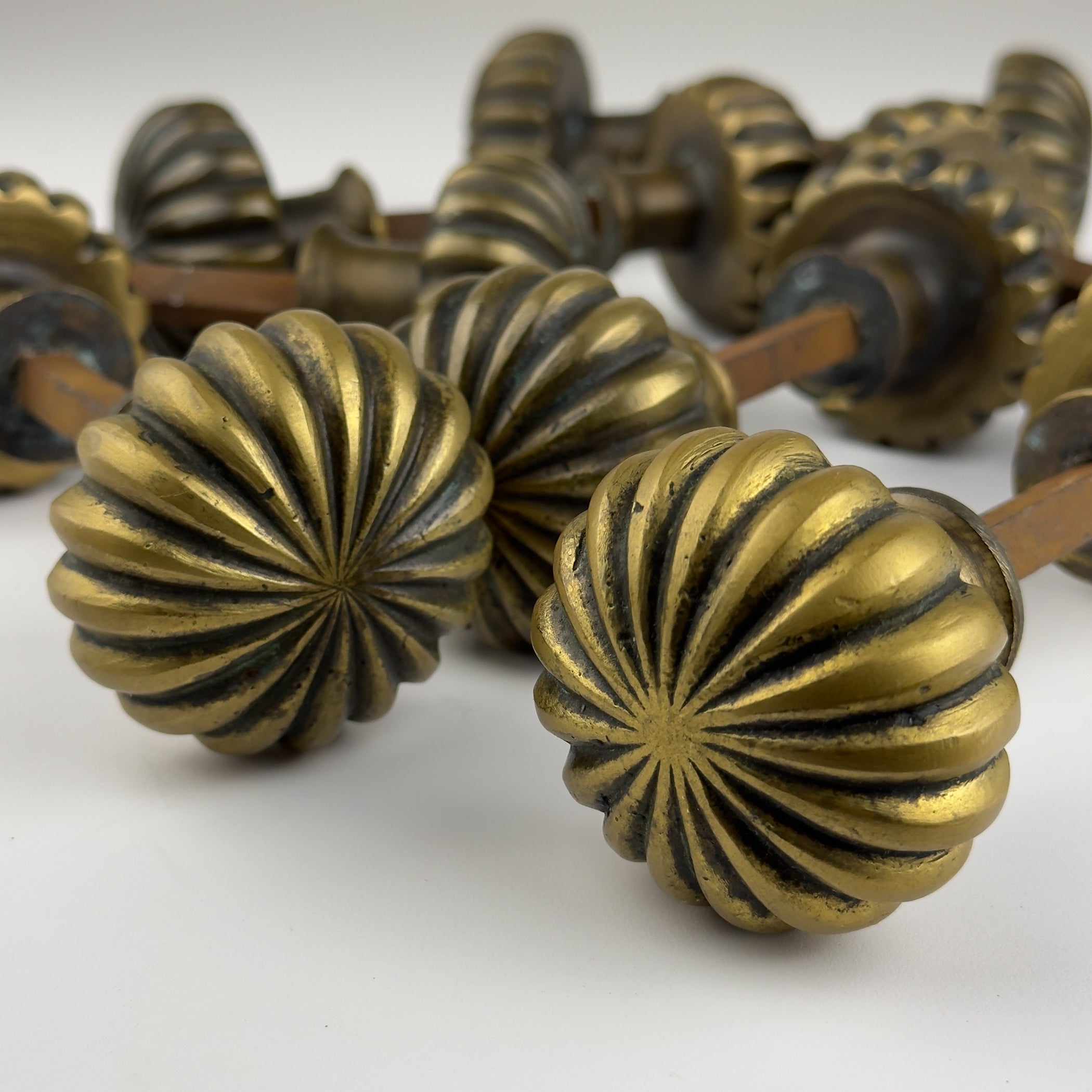 Antique solid brass Door Knob, Italy early 20th century