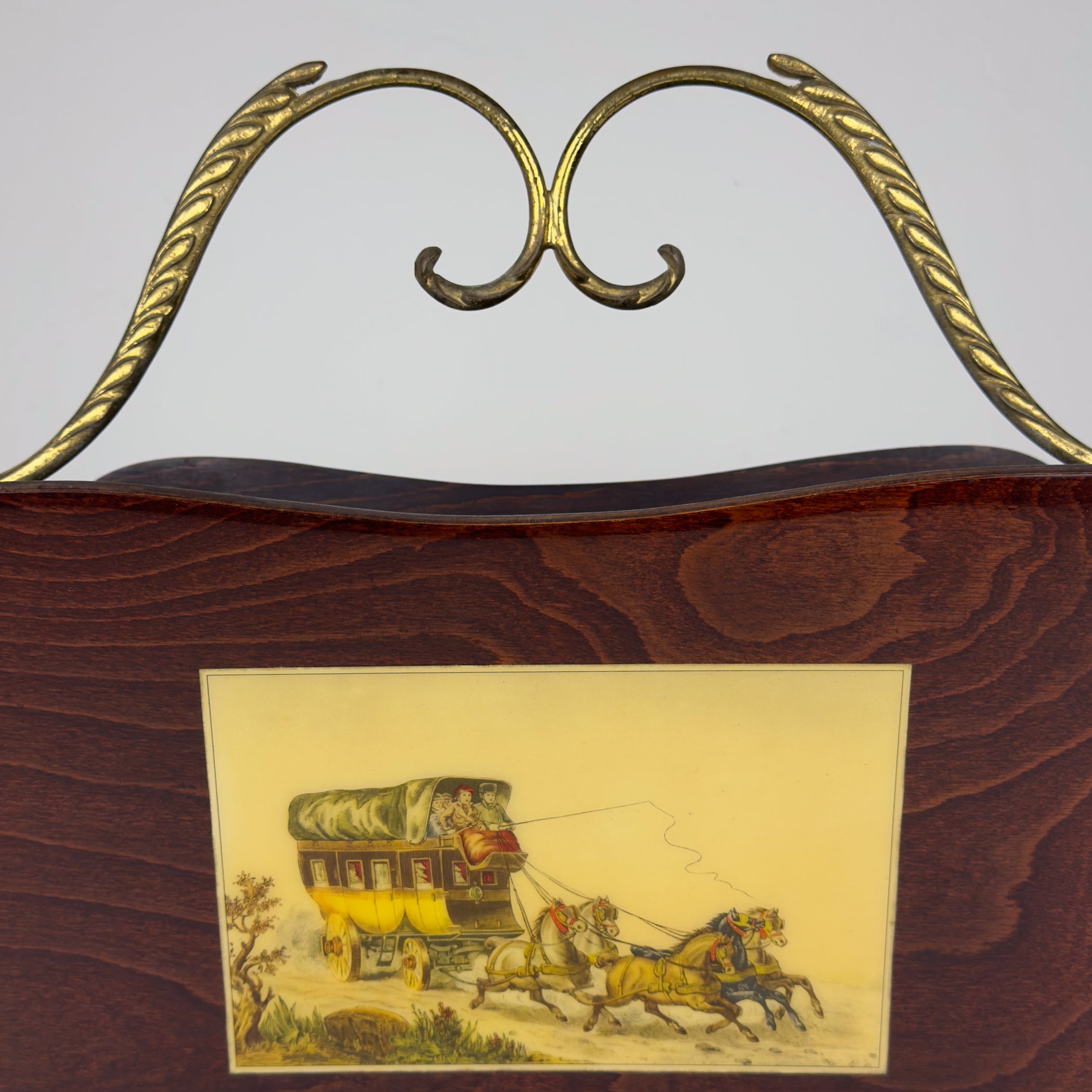 Vintage magazine rack, Italy 1950s