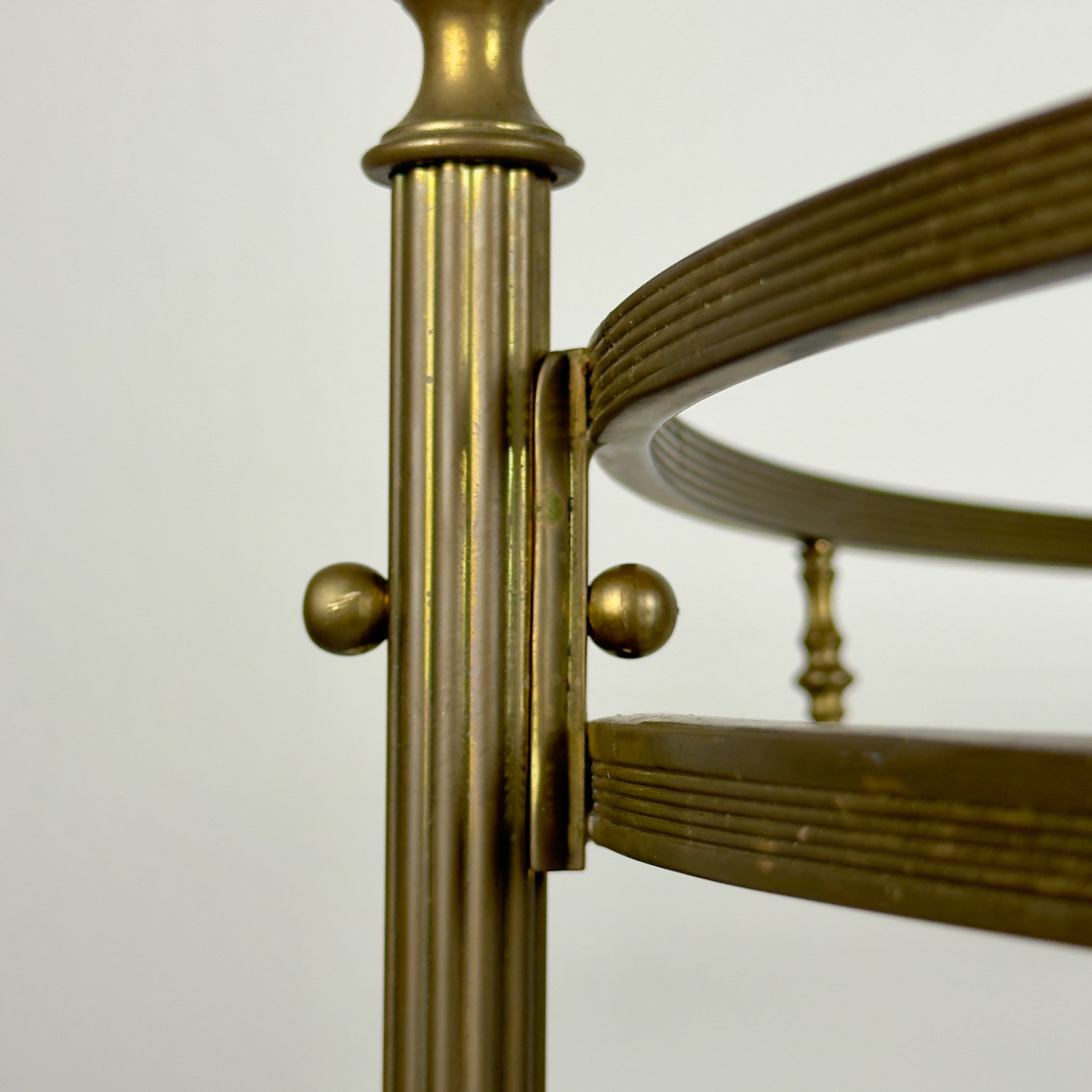 Vintage brass bar cart, France 1950s