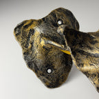 Original metal Brutalist wall lamp by Salvino Marsura, Italy 1970s