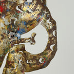Original metal Brutalist wall lamp Octopus by Salvino Marsura, Italy 1980s