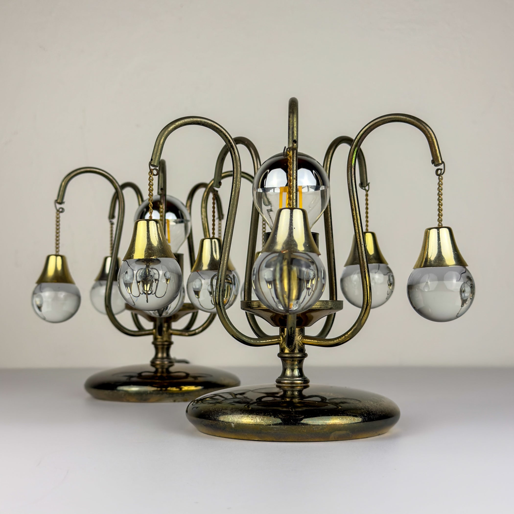 Vintage murano table lamps, Set of 2, Italy 1960s