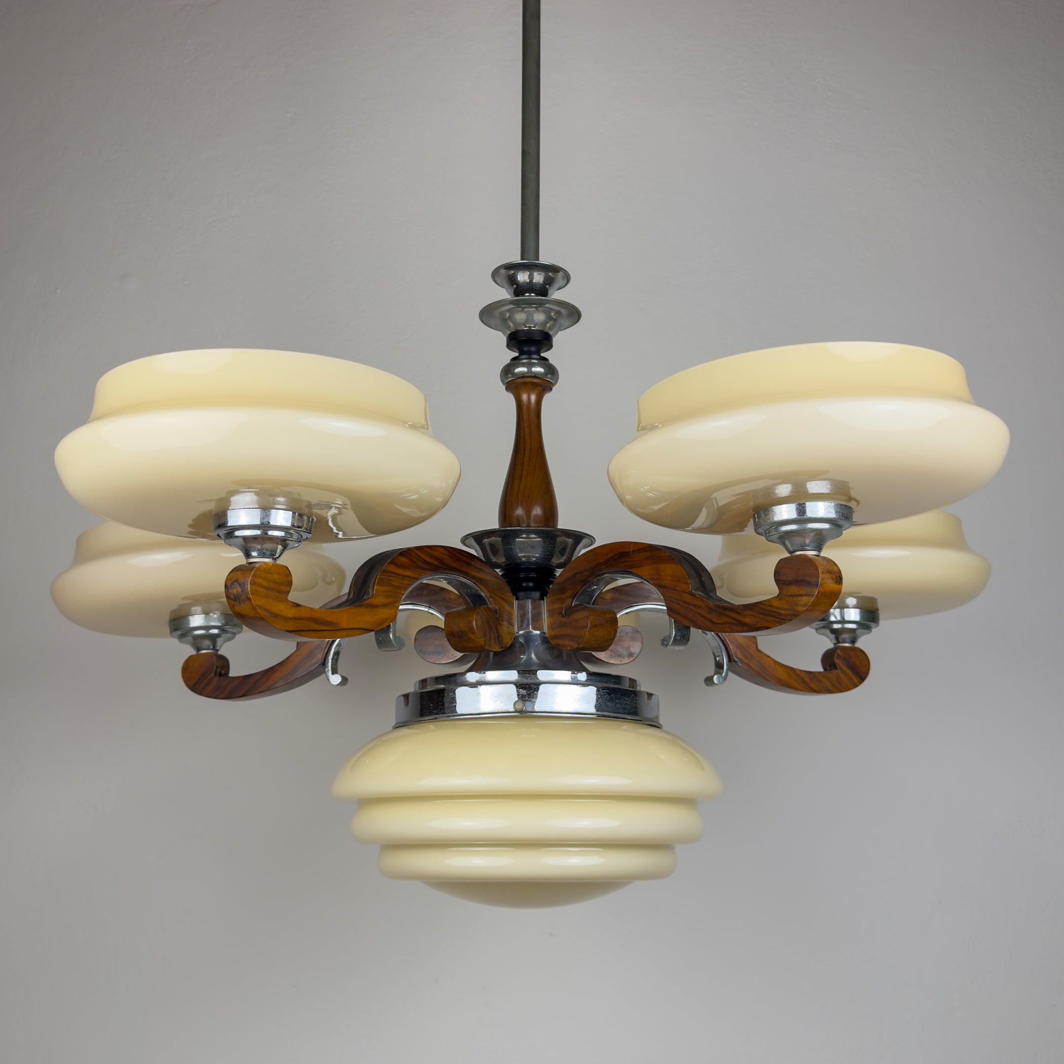 Art Deco Large Chandelier, Italy 1950s