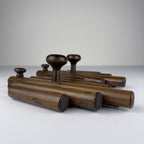 Vintage wooden hangers, Italy, 1970s, Set of 2