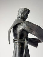 Vintage Brutalist sculpture "Monk With The Book" by Salvino Marsura, Italy 1970s