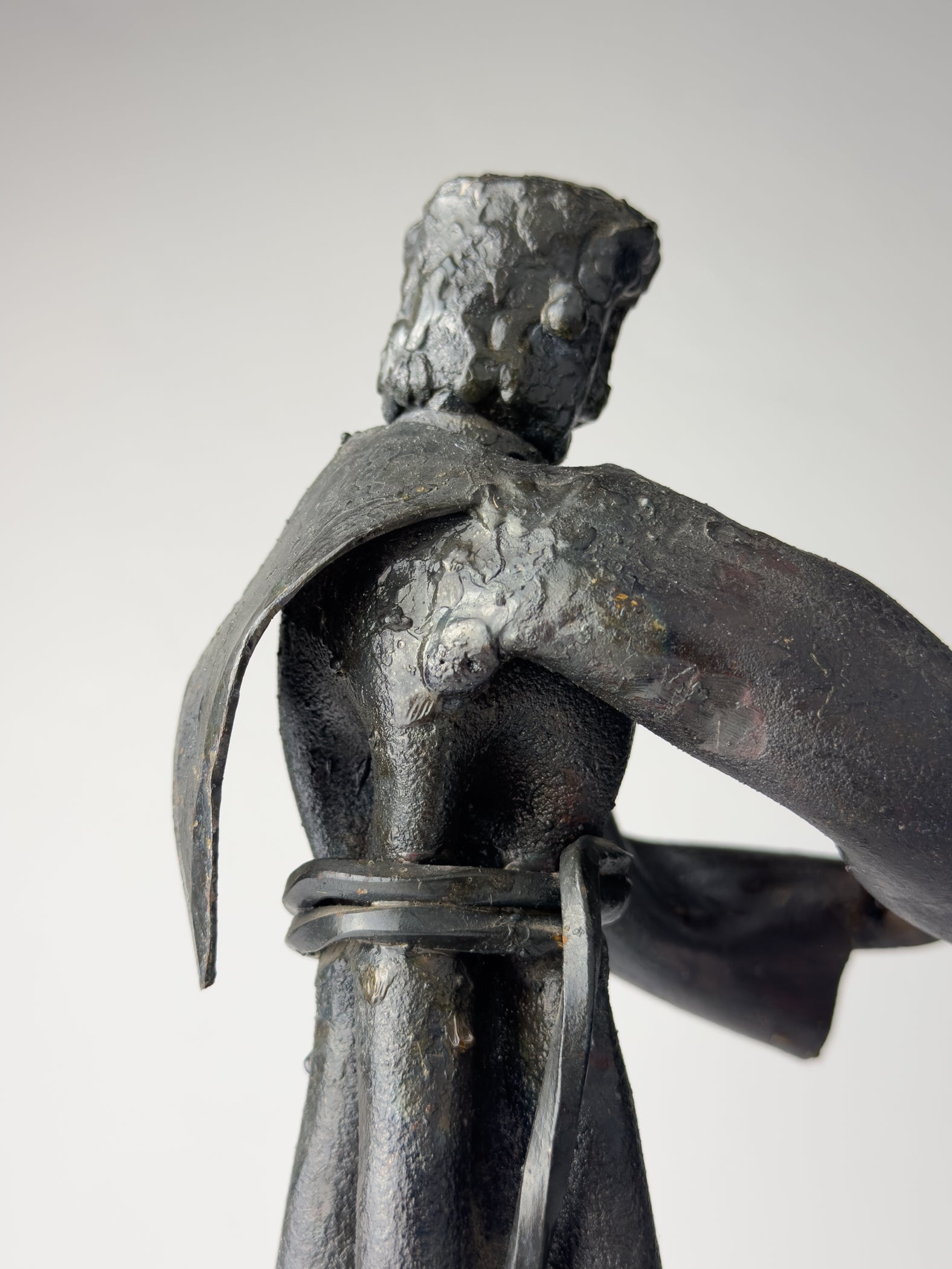 Vintage Brutalist sculpture "Monk With The Book" by Salvino Marsura, Italy 1970s