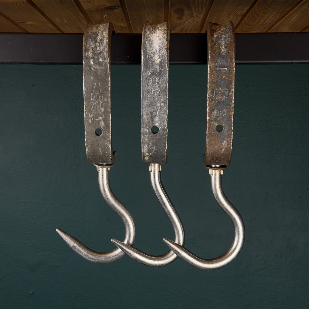Vintage Iron Steel Butchers Hook, Austria 1970s
