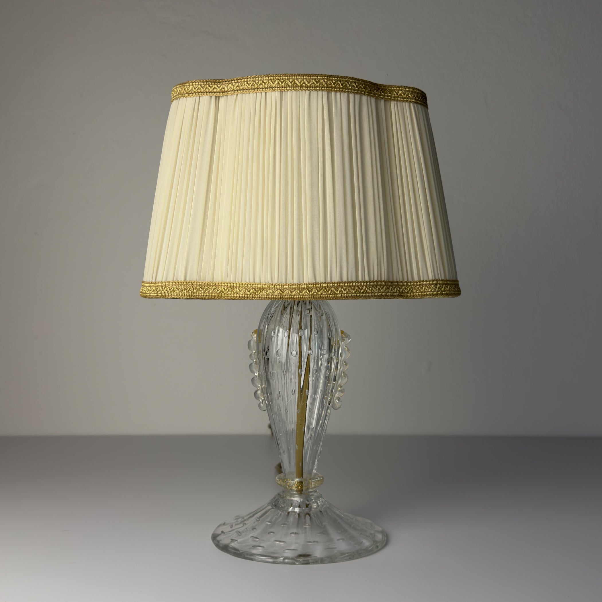 Original Murano glass table lamp by Barovier and Toso, Italy 1980s