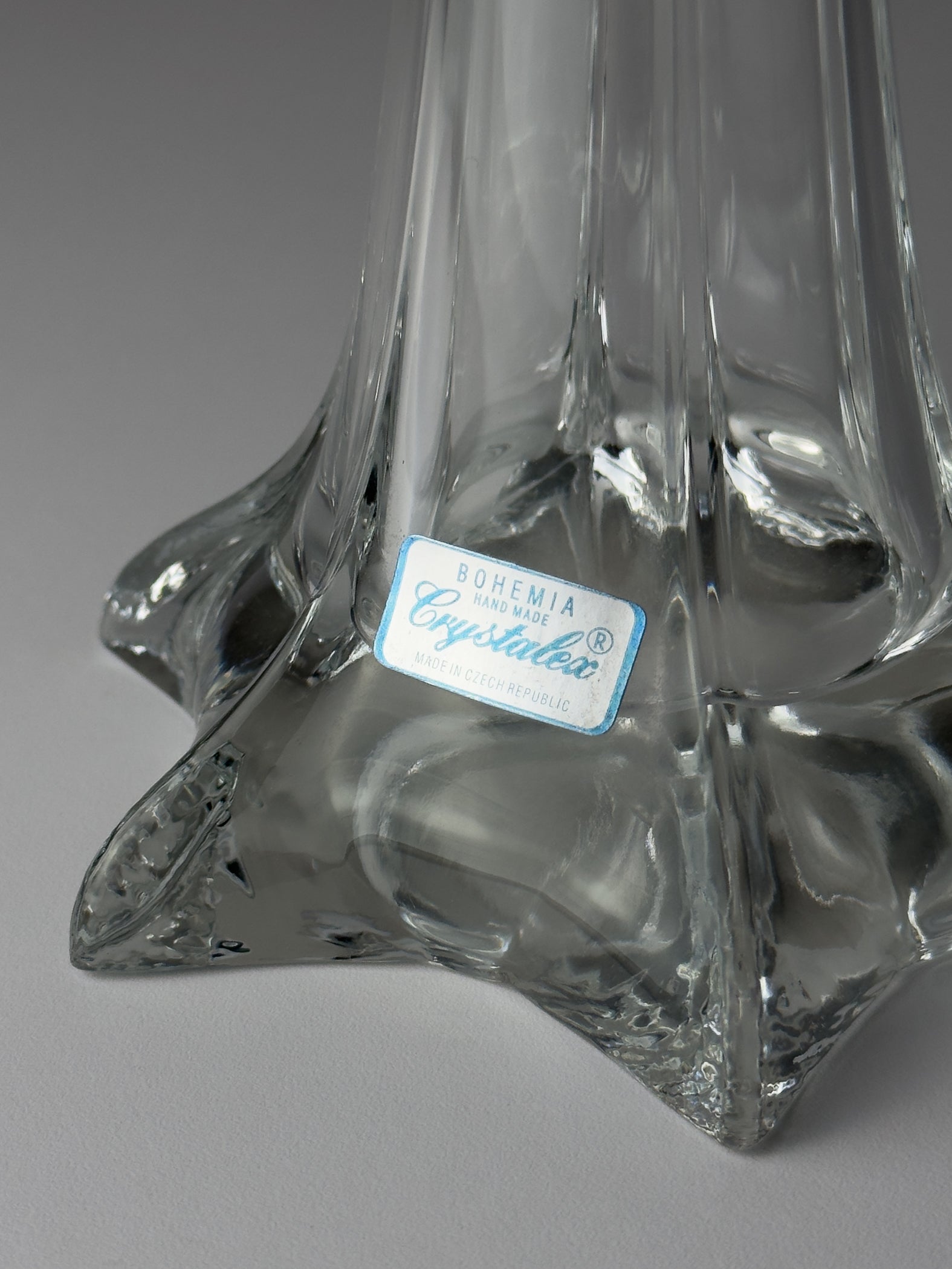 Large Crystal vase by Bohemia Crystalex, Czech Republic, 1990s