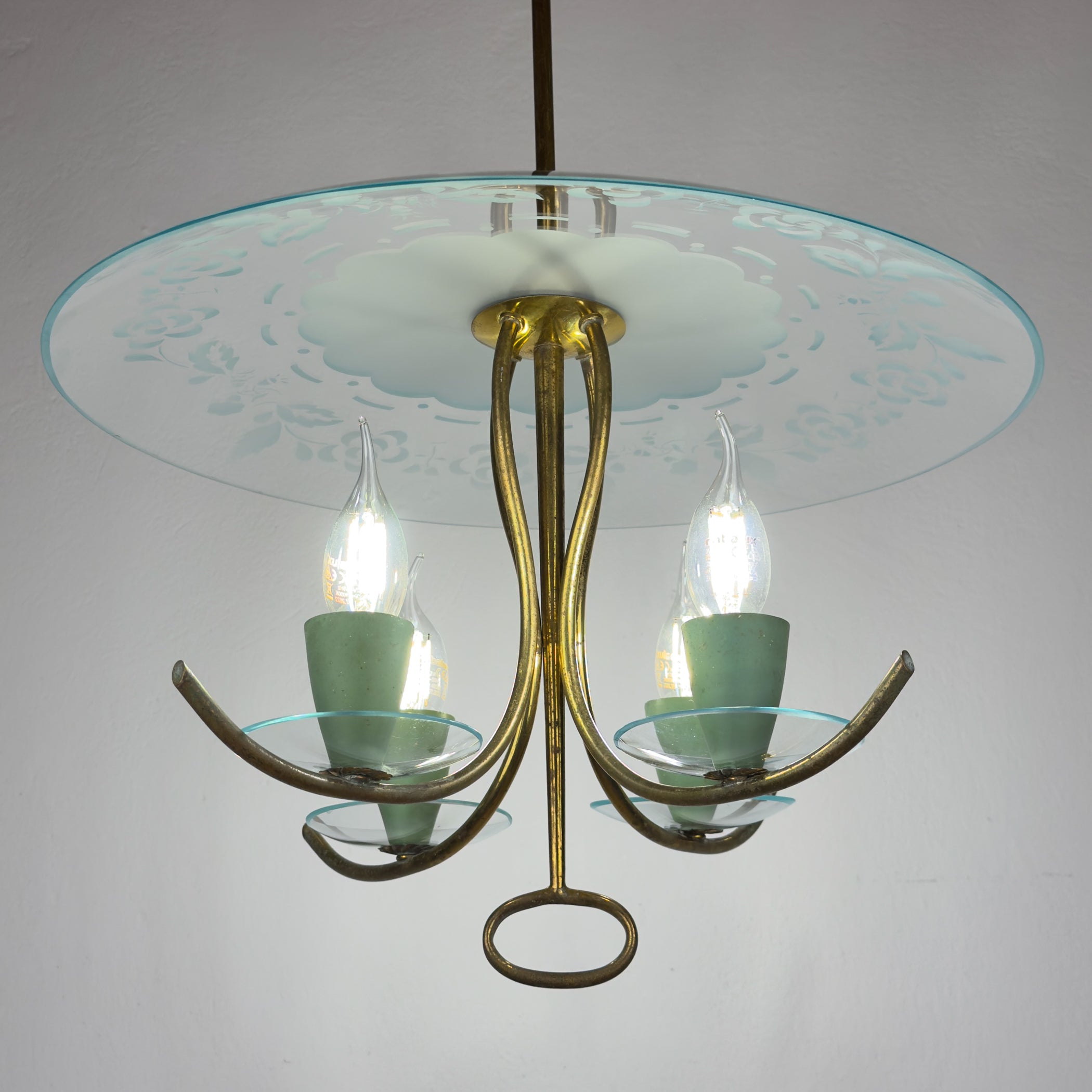 Vintage chandelier by Pietro Chiesa for Fontana Arte, Italy 1930s