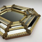 Vintage Octagonal Murano Mirror, Italy 1950s