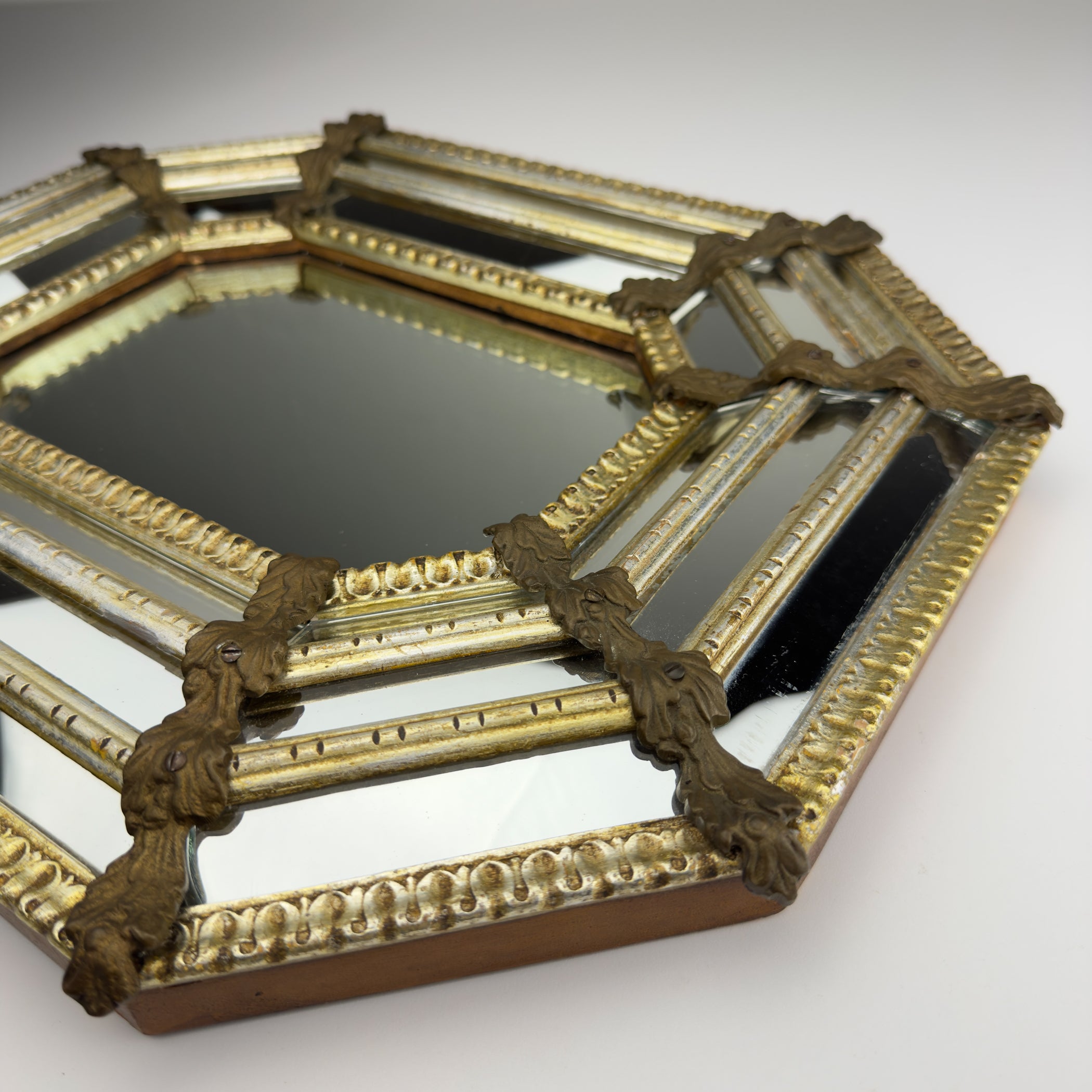 Vintage Octagonal Murano Mirror, Italy 1950s