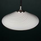 Vintage Swirl Murano Glass Pendant Lamp, Italy 1970s