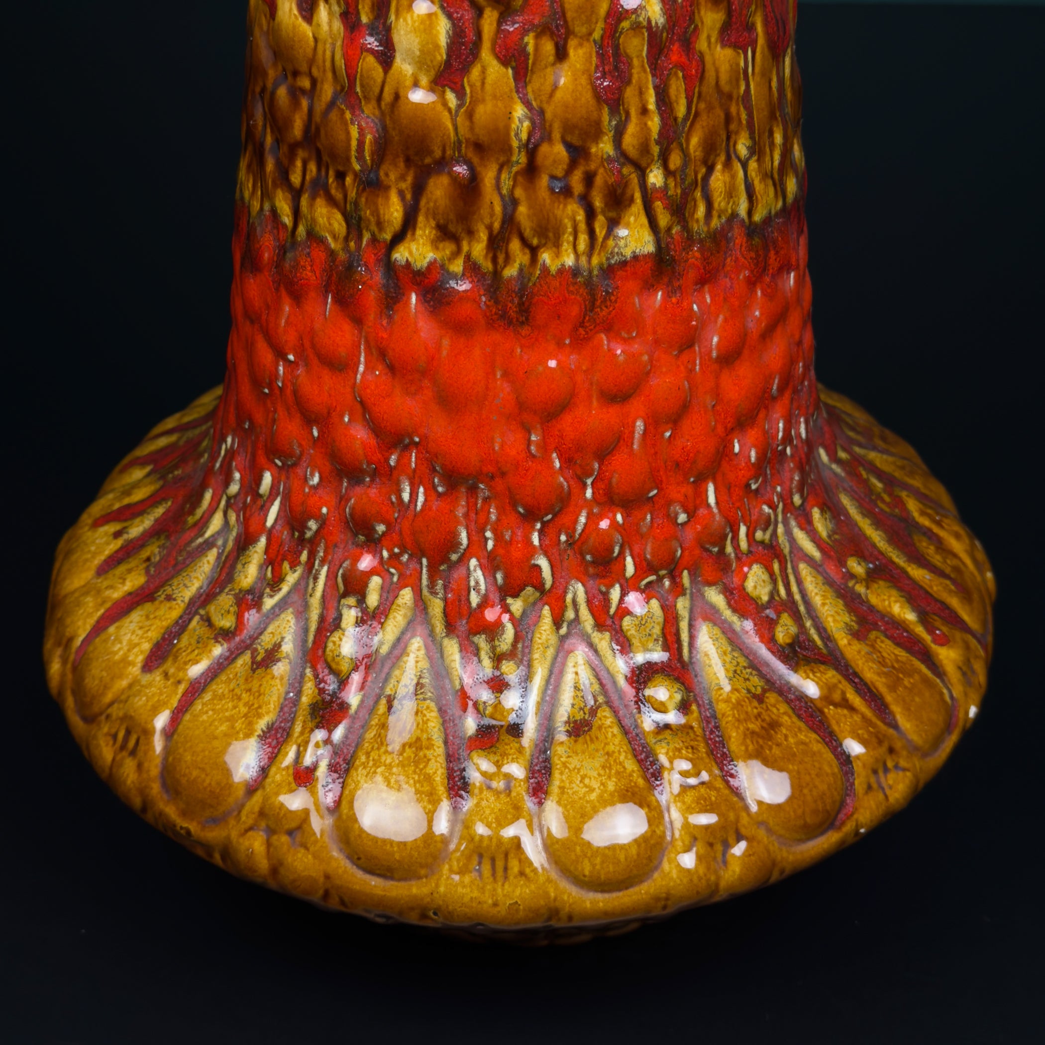 Vintage ceramic vase LAVA by KIL Liboje, Yugoslavia 1960s