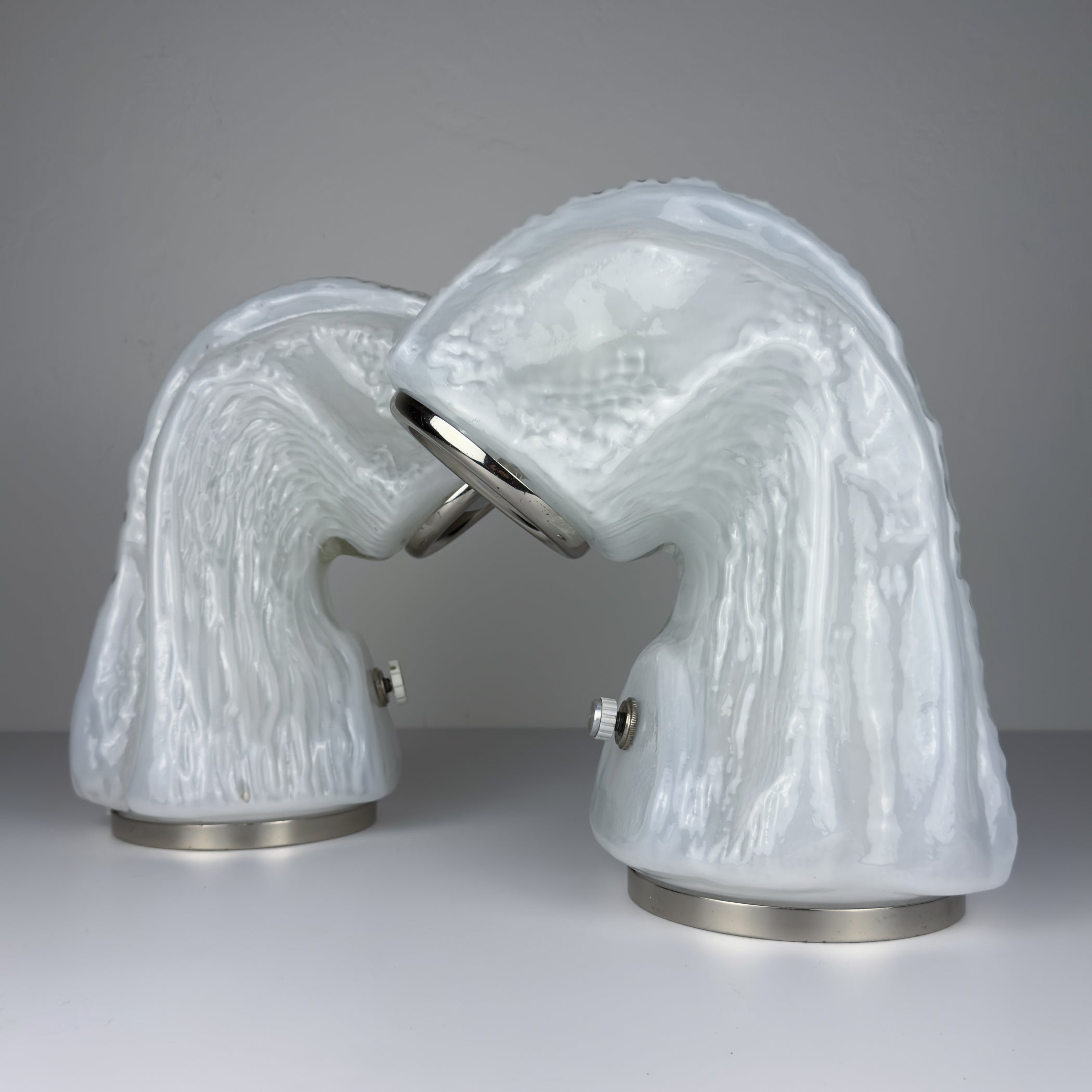 Table Lamp Osso by Carlo Nason for Mazzega, Italy 1970s, Set of 2