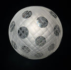 Vintage murano sphere ball pendant lamp Italy 1950s, Mid-century italian lighting