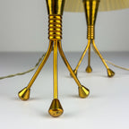 Vintage metal table lamp, Italy 1950s, Set of 2