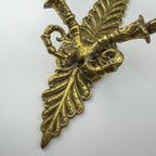 Antique Empire Bronze Wall Candle Sconce, Italy, Late 19th Century