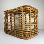 Vintage rattan basket, Italy 1960s