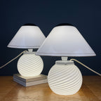 Murano Mushroom Table Lamps: Italian Modern Retro Decor, 1970s, Set of 2
