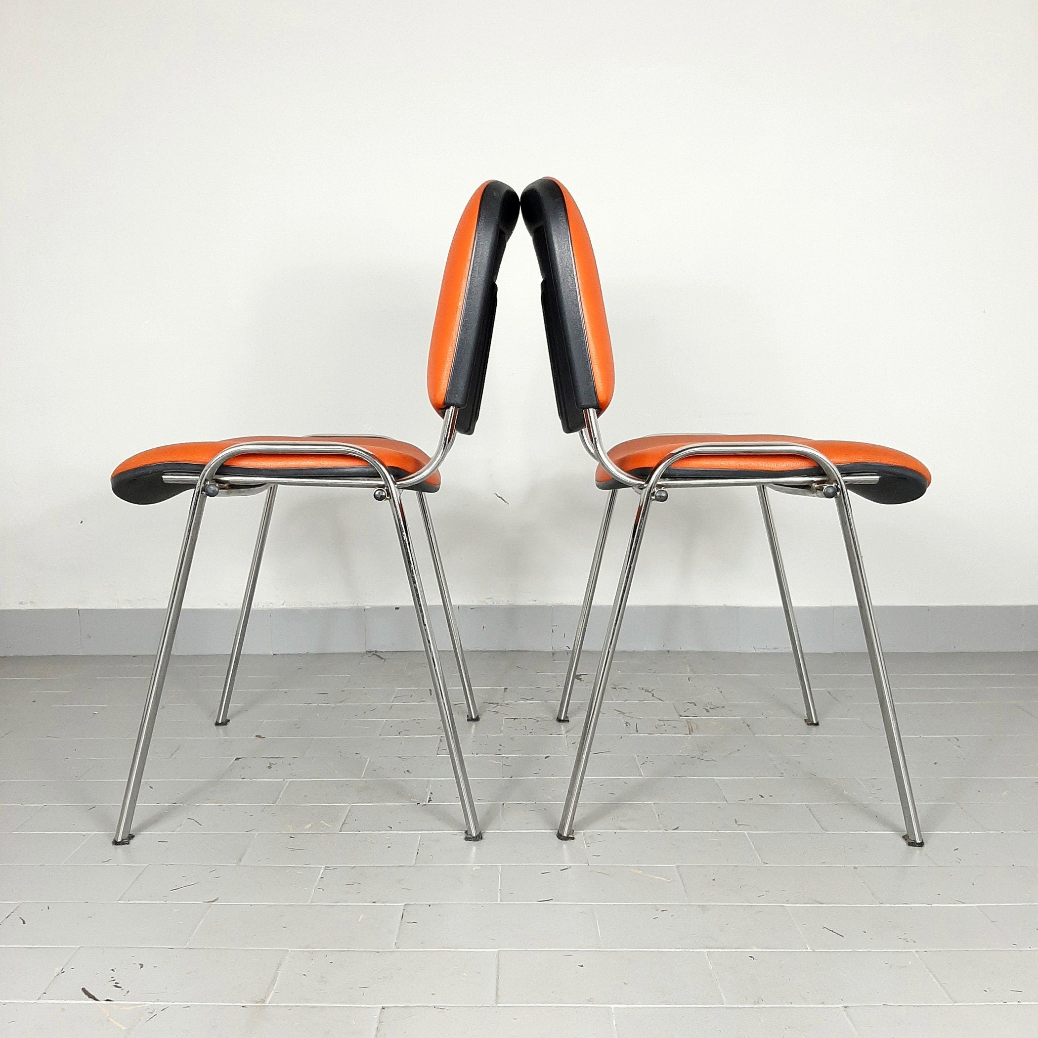 Retro office chair Yugoslavia '80s Orange desk chair