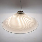 Retro swirl murano glass pendant lamp Italy 1970s Mid-century light