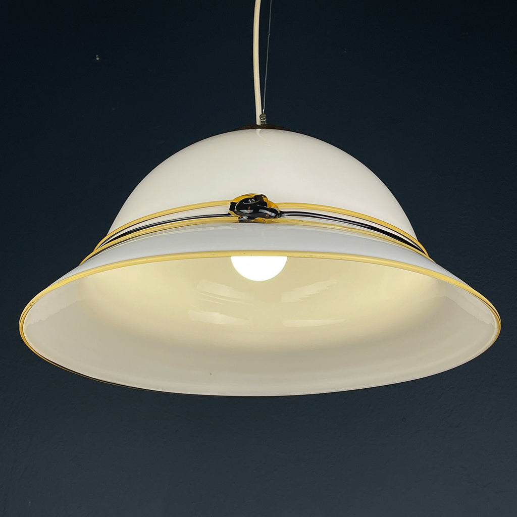 Vintage murano pendant lamp Italy 1970s Mid-century design