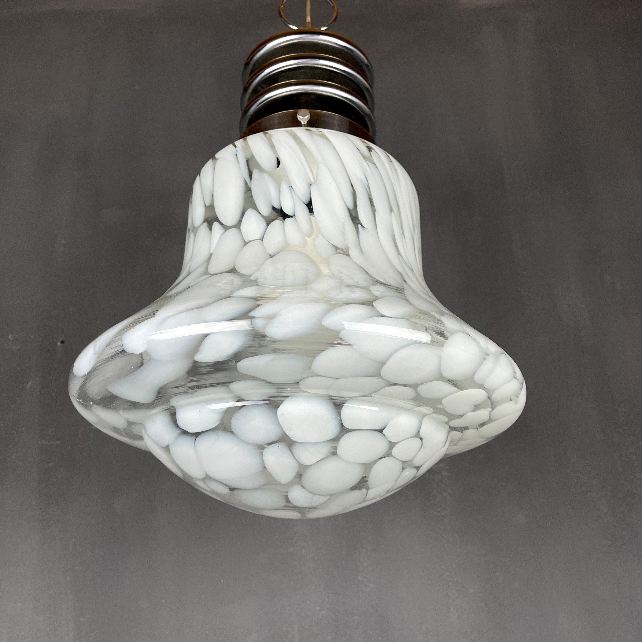 Carlo Nason Murano Glass Pendant Lamp: Mid-Century Modern Mazzega Lighting