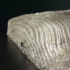 Vintage ice murano glass ceiling lamp by J.T.Kalmar, Austria, 1960s