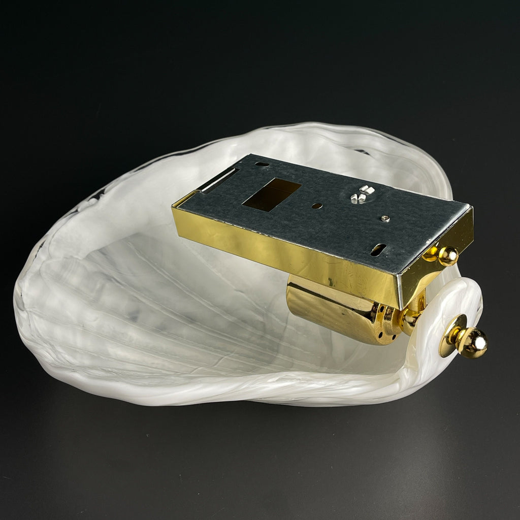 Vintage murano wall lamp Seashell by "La Murrina" Italy 1980s MCM unique Italian lighting