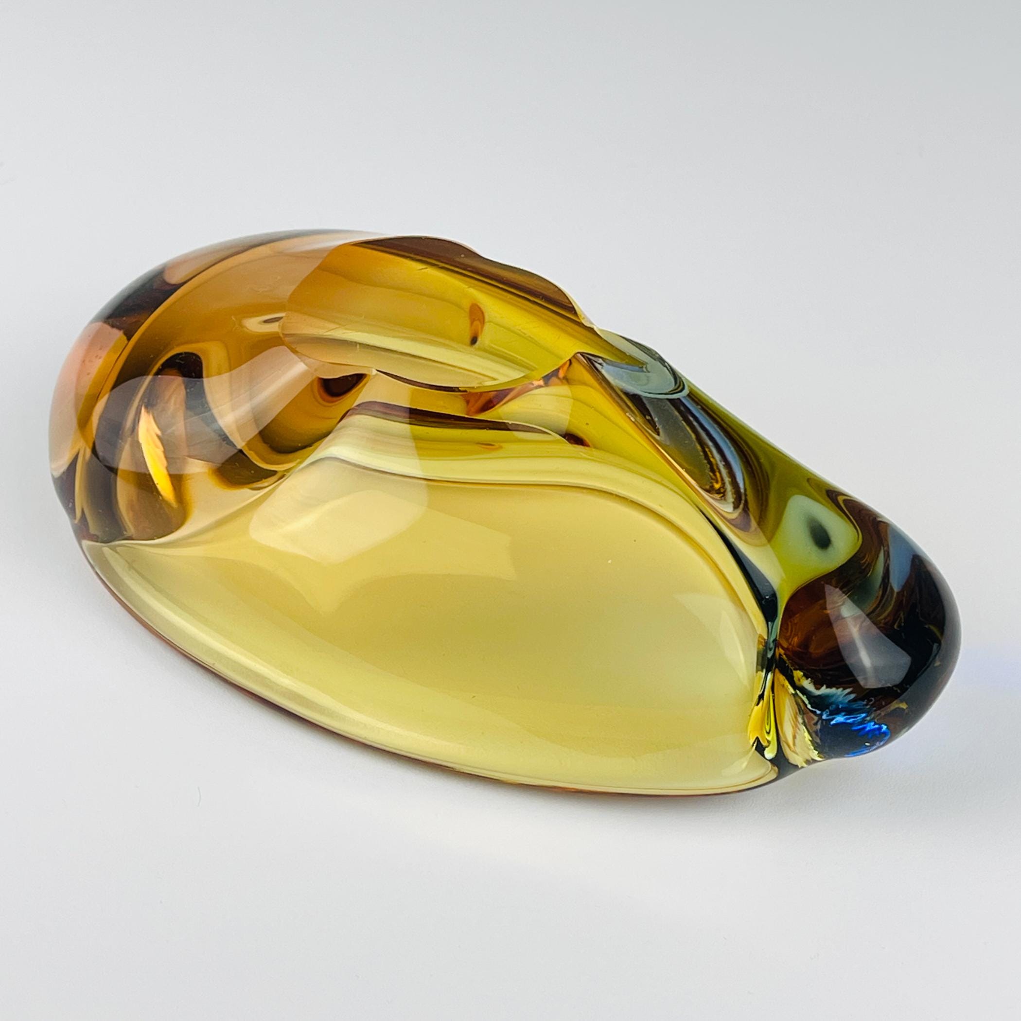 Vintage Bohemian ashtray Romana by Hana Machovska for Mstisov Glassworks, Czech, 1950-60s