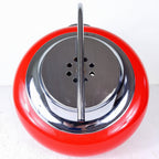 Meblo Guzzini Red Glass Wall Lamp: 1980s Space Age Sconce