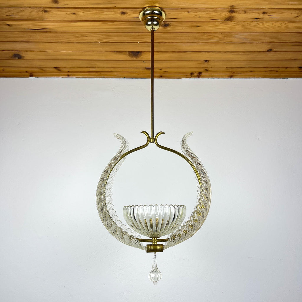 Murano chandelier by Ercole Barovier Barovier & Toso, Italy 1930s