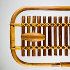Mid-century modern Bamboo & Rattan Coat Rack by Olaf von Bohr, Italy, 1950s